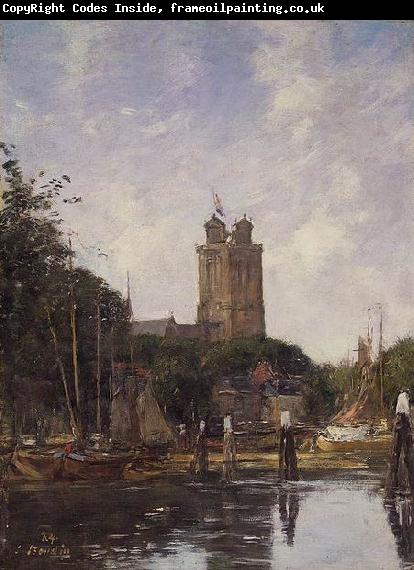 Eugene Boudin Dordrecht, the Grote Kerk from the Canal